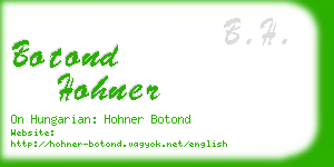 botond hohner business card